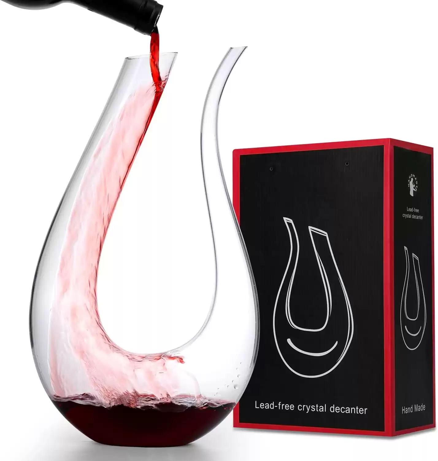 Le Chateau Red Wine Decanter - Hand Blown, Lead-Free Crystal  Glass Decanter and Wine Aerator - Full Bottle (750ml) Wine Decanters and  Carafes - Elegant Wine Carafe, Wine Gifts and
