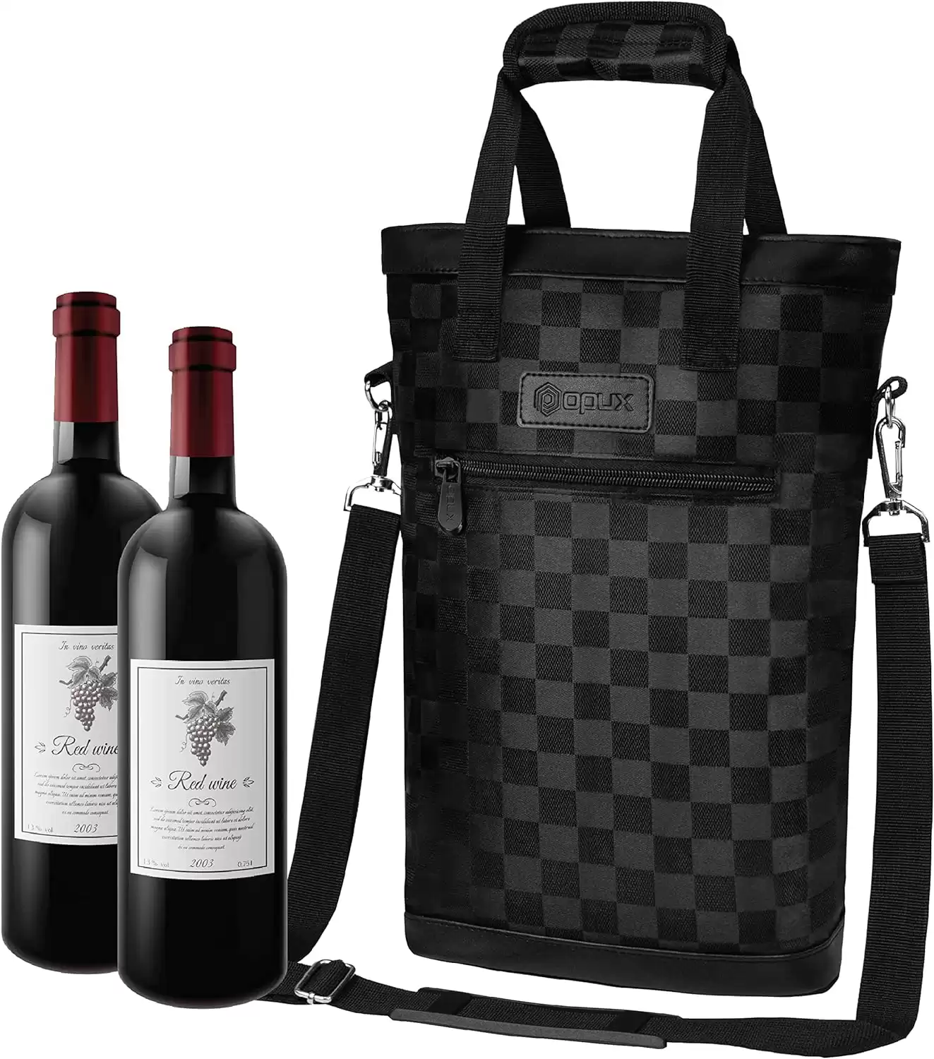 Insulated Wine Bag, Vegan Leather Wine Carrier, Thermal Wine Tote, High  Fashion Wine Bottle Tote, Gifts for Men, Classy Gift Ideas 
