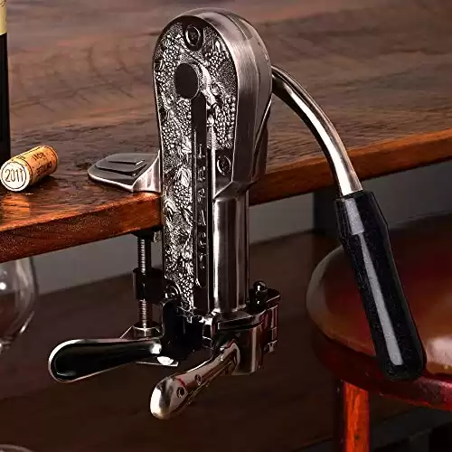 Wine Enthusiast Legacy Corkscrew Black Marble Handle