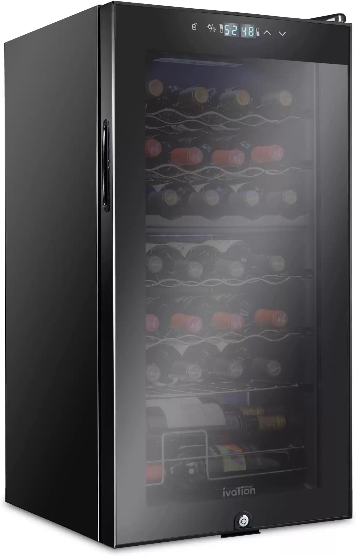 Ivation 28 Bottle Single Zone Freestanding Wine Fridge